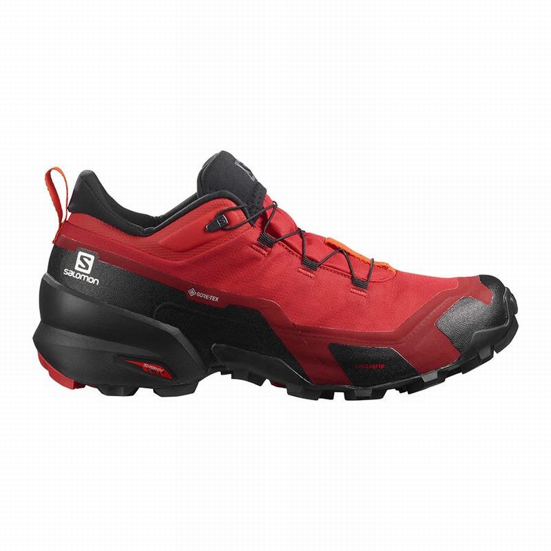 Buty Trekkingowe Męskie Salomon CROSS HIKE GORE-TEX - Czarne / Czerwone Pomarańczowe - Polska (895-R